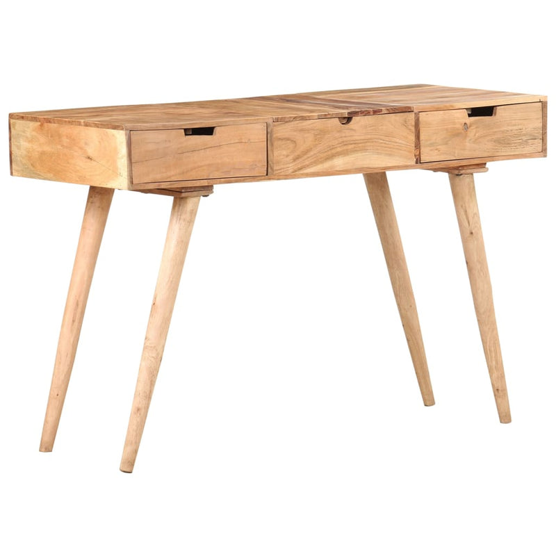 vidaXL tömör akácfa fésülködőasztal tükörrel 112 x 45 x 76 cm