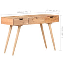 vidaXL tömör akácfa fésülködőasztal tükörrel 112 x 45 x 76 cm