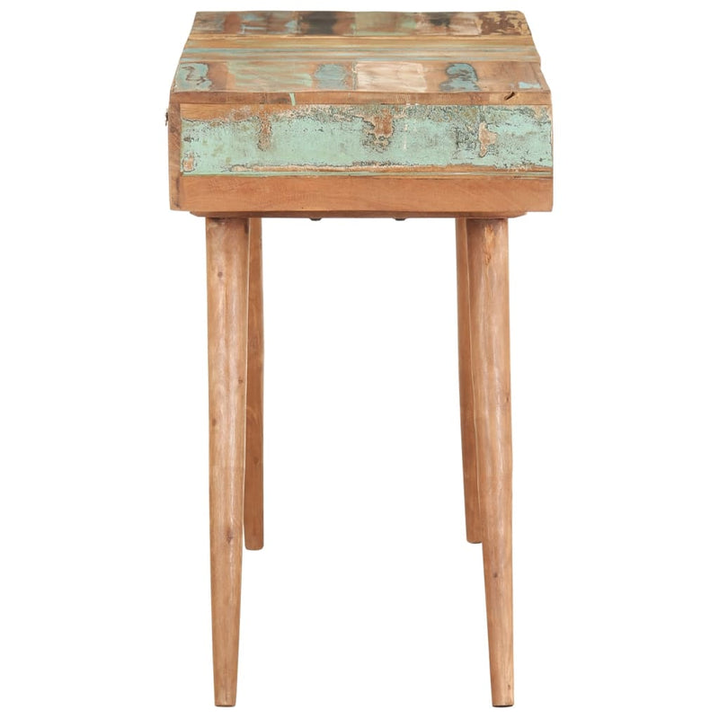 vidaXL tömör újrahasznosított fa fésülködőasztal tükörrel 112x45x76 cm