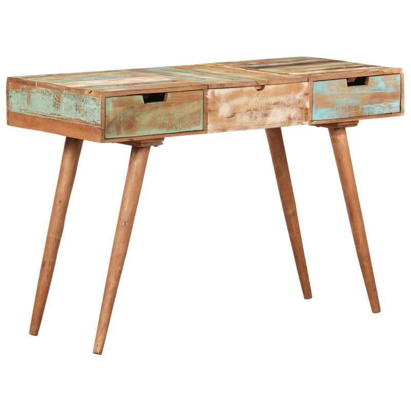 vidaXL tömör újrahasznosított fa fésülködőasztal tükörrel 112x45x76 cm