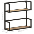 vidaXL nyers mangófa fali polc 60 x 20 x 60 cm