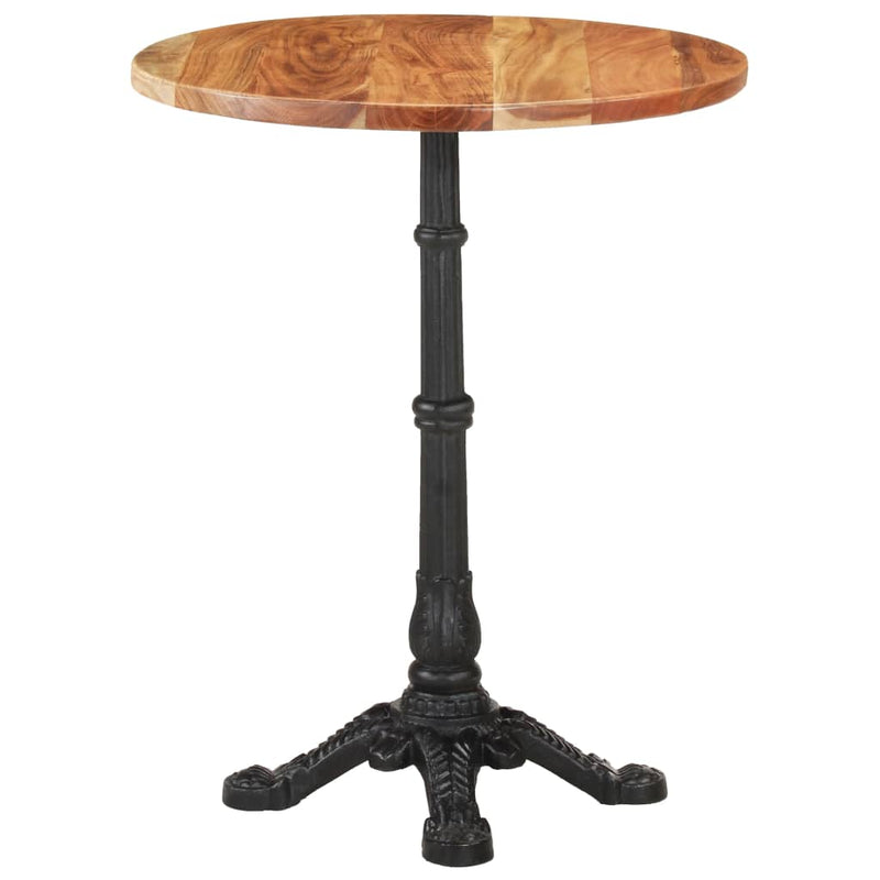 vidaXL tömör akácfa bisztróasztal Ø60 x 76 cm