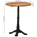 vidaXL tömör akácfa bisztróasztal Ø60 x 76 cm