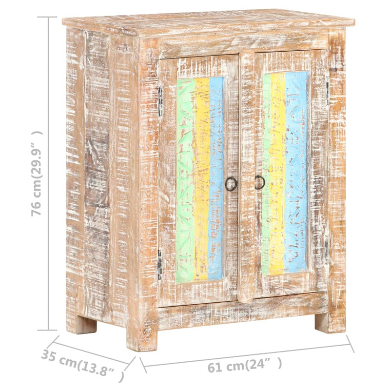 vidaXL nyers akácfa komód 61 x 35 x 76 cm