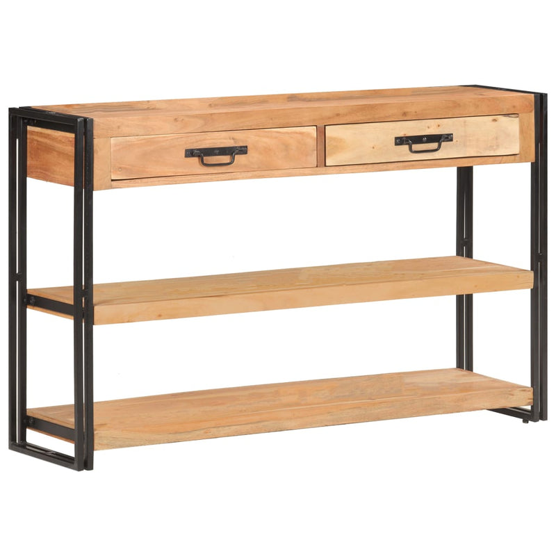 vidaXL tömör akácfa komód 120 x 30 x 75 cm