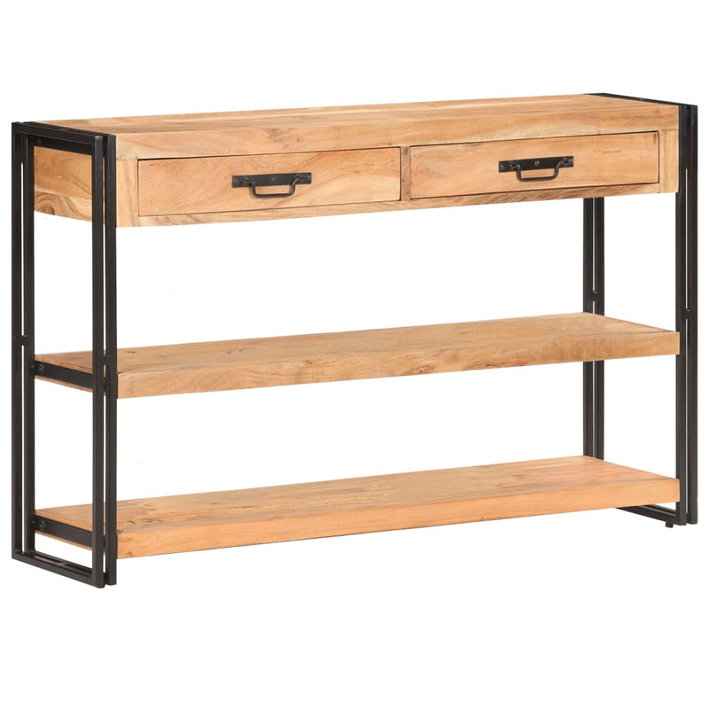 vidaXL tömör akácfa komód 120 x 30 x 75 cm