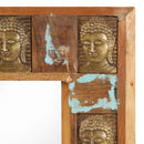 vidaXL tömör újrahasznosított fa tükör Buddha burkolattal 110 x 50 cm