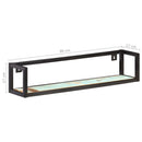 vidaXL 2 db tömör újrahasznosított fa fali polc 80 cm