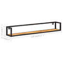 vidaXL 2 db tömör akácfa fali polc 120 cm
