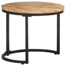 vidaXL 3 db nyers mangófa kisasztal
