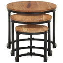 vidaXL 3 db tömör akácfa kisasztal