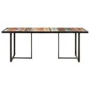 vidaXL tömör újrahasznosított fa étkezőasztal 200 cm