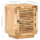 vidaXL nyers mangófa éjjeliszekrény 40 x 30 x 50 cm