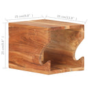 vidaXL falra szerelhető tömör akácfa kerékpártartó 35 x 25 x 25 cm