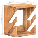 vidaXL falra szerelhető tömör akácfa gördeszkatartó 25 x 20 x 30 cm