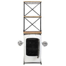 vidaXL fehér nyers mangófa traktor borszekrény 49 x 31 x 172 cm