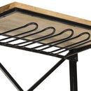 vidaXL fehér nyers mangófa traktor borszekrény 49 x 31 x 172 cm