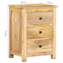 vidaXL tömör mangófa éjjeliszekrény 45 x 35 x 60 cm