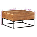 vidaXL tömör akácfa dohányzóasztal 68 x 68 x 41 cm