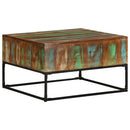 vidaXL tömör újrahasznosított fa dohányzóasztal 68 x 68 x 41 cm