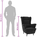 vidaXL fekete bársonyfotel