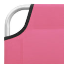 vidaXL rózsaszín összecsukható acél és szövet napozóágy