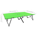 vidaXL kétszemélyes zöld összecsukható acél napozóágy