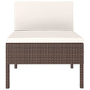 vidaXL 3 db barna polyrattan kerti szék párnákkal