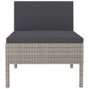 vidaXL 3 db szürke polyrattan kerti szék párnával