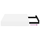 vidaXL 2 db magasfényű fehér MDF lebegő fali polc 23 x 23,5 x 3,8 cm