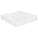 vidaXL 4 db magasfényű fehér MDF lebegő fali polc 23 x 23,5 x 3,8 cm