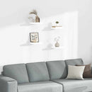 vidaXL 4 db magasfényű fehér MDF lebegő fali polc 23 x 23,5 x 3,8 cm