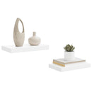 vidaXL 2 db magasfényű fehér MDF lebegő fali polc 40 x 23,5 x 3,8 cm