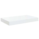 vidaXL 2 db magasfényű fehér MDF lebegő fali polc 40 x 23,5 x 3,8 cm