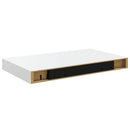 vidaXL 2 db magasfényű fehér MDF lebegő fali polc 40 x 23,5 x 3,8 cm