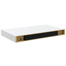 vidaXL 2 db magasfényű fehér MDF lebegő fali polc 40 x 23,5 x 3,8 cm