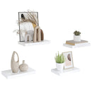 vidaXL 4 db magasfényű fehér MDF lebegő fali polc 40 x 23,5 x 3,8 cm