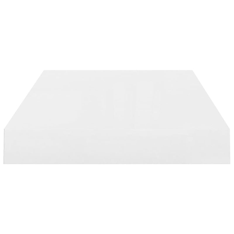 vidaXL 4 db magasfényű fehér MDF lebegő fali polc 40 x 23 x 3,8 cm