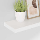 vidaXL 2 db magasfényű fehér MDF lebegő fali polc 50 x 23,5 x 3,8 cm