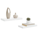 vidaXL 2 db magasfényű fehér MDF lebegő fali polc 50 x 23,5 x 3,8 cm