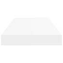 vidaXL 2 db magasfényű fehér MDF lebegő fali polc 50 x 23,5 x 3,8 cm