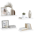 vidaXL 4 db magasfényű fehér MDF lebegő fali polc 50 x 23,5 x 3,8 cm