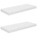 vidaXL 2 db magasfényű fehér MDF lebegő fali polc 60 x 23,5 x 3,8 cm