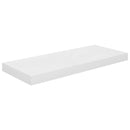 vidaXL 2 db magasfényű fehér MDF lebegő fali polc 60 x 23,5 x 3,8 cm