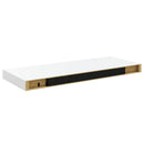 vidaXL 2 db magasfényű fehér MDF lebegő fali polc 60 x 23,5 x 3,8 cm