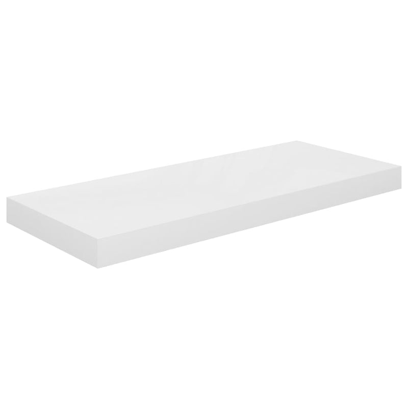 vidaXL 4 db magasfényű fehér MDF lebegő fali polc 60 x 23,5 x 3,8 cm