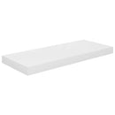 vidaXL 4 db magasfényű fehér MDF lebegő fali polc 60 x 23,5 x 3,8 cm