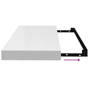 vidaXL 4 db magasfényű fehér MDF lebegő fali polc 60 x 23,5 x 3,8 cm