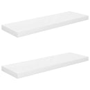 vidaXL 2 db magasfényű fehér MDF lebegő fali polc 80 x 23,5 x 3,8 cm