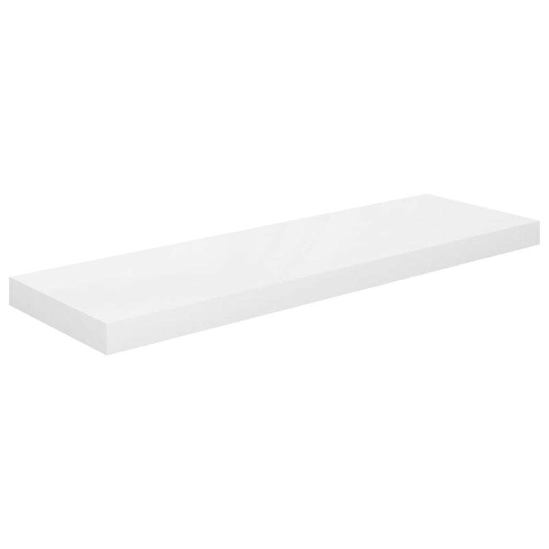 vidaXL 2 db magasfényű fehér MDF lebegő fali polc 80 x 23,5 x 3,8 cm